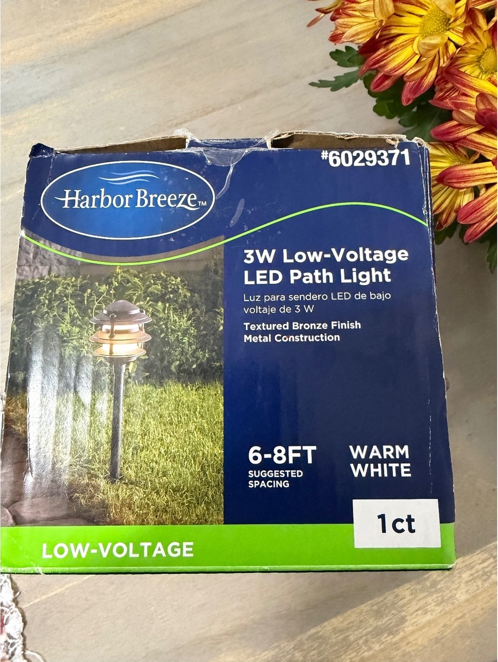 Harbor Breeze 3W Low-Voltage LED Path Light with Textured Bronze Finish, Warm-Wh